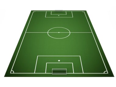  beyaz zemin üzerinde futbol sahası