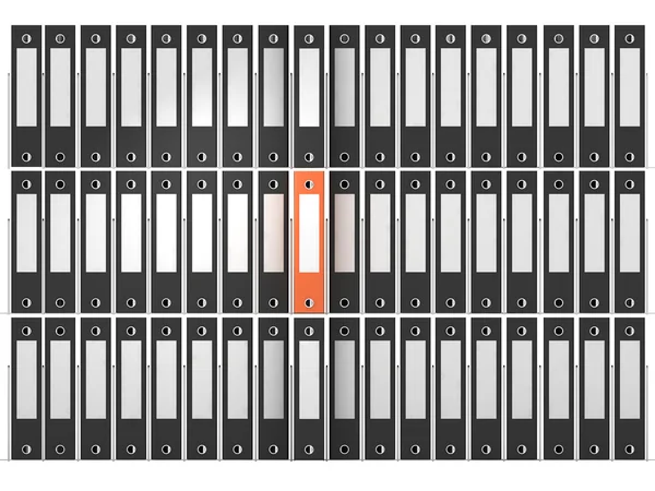 在白色背景上组存档文件夹 — 图库照片