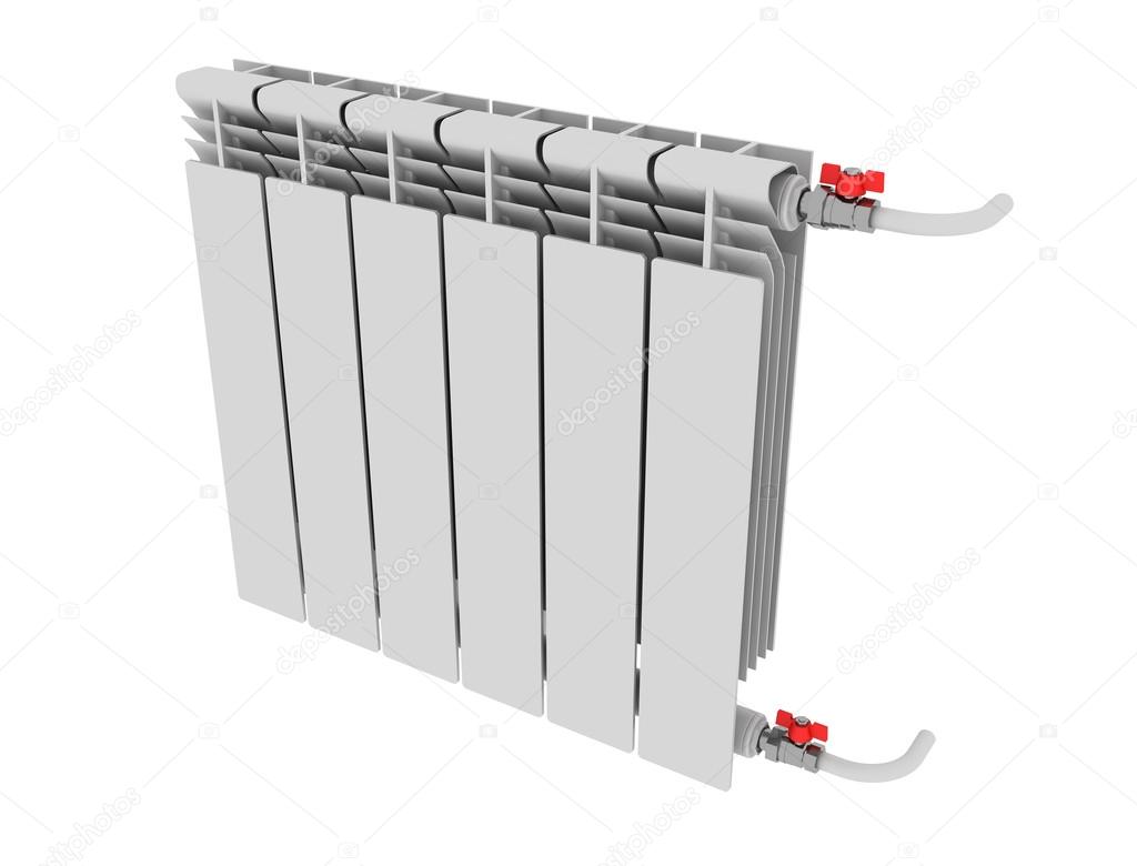 Heating radiator with thermostat isolated 