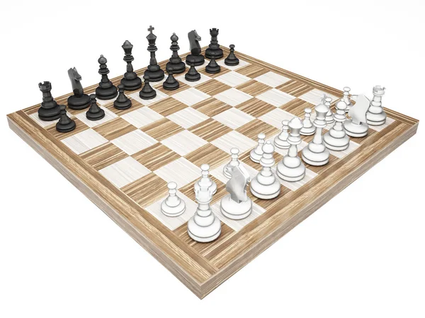 Chess pieces on a chess board — Stock Photo, Image