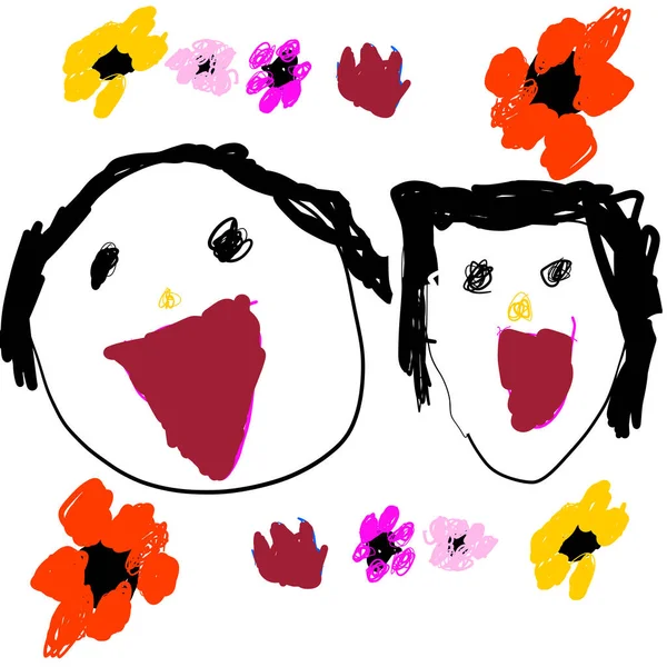 Kızımdan annem ve babamın bir portresini yazmasını istedim..