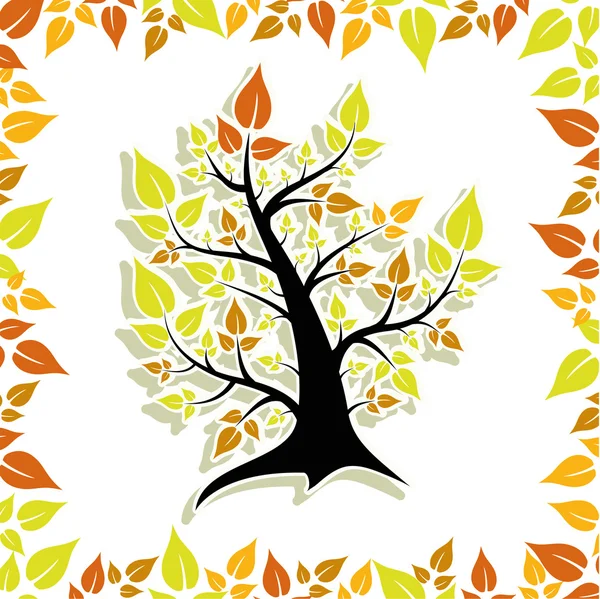 Tree autumn — Stock Vector