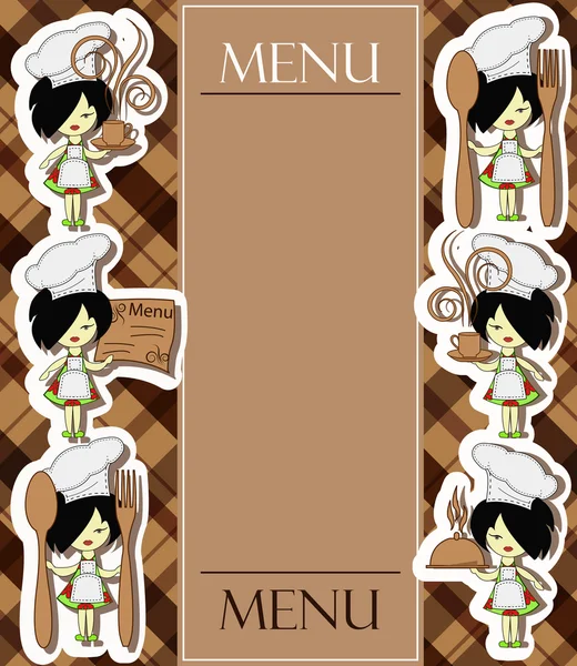 Voorbeeld menu voor restaurant en café — Stockvector