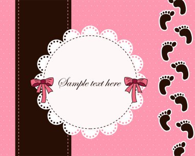 Beautiful card for baby girl