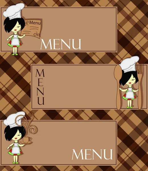 Voorbeeld menu voor restaurant en café — Stockvector