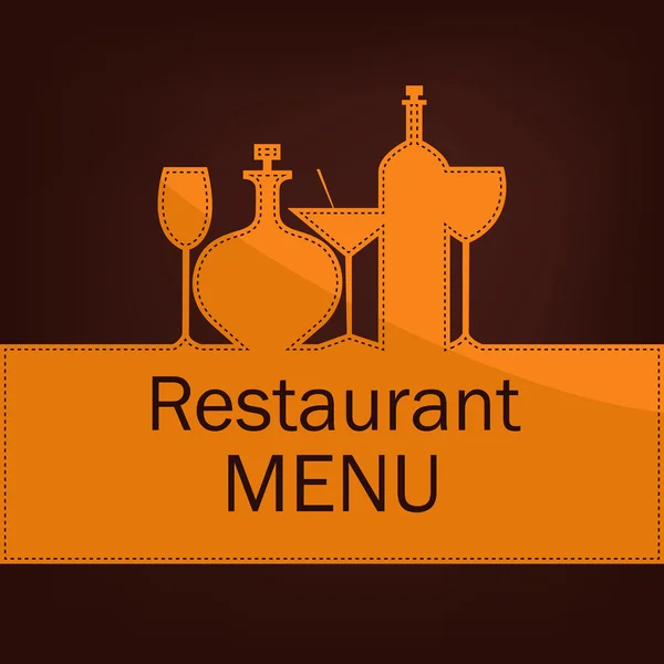 Voorbeeld menu voor restaurant en café — Stockvector