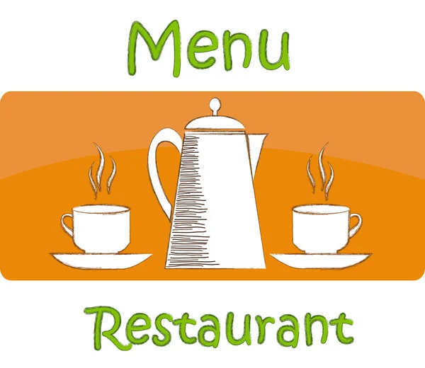 Menú de muestra para restaurante y cafetería — Vector de stock