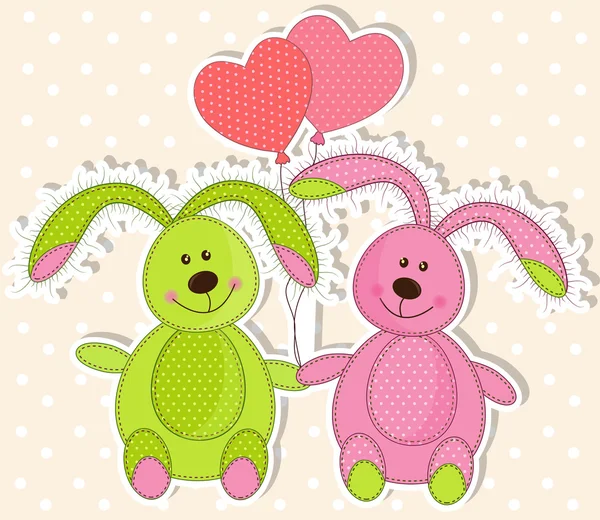 Two lovers hare — Stock Vector