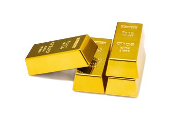 beyaz zemin üzerine altın barlar