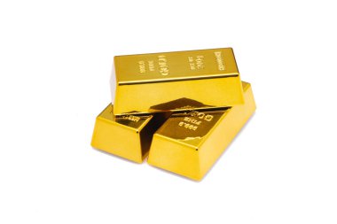 beyaz zemin üzerine altın barlar