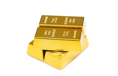 beyaz zemin üzerine altın barlar