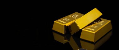 Siyah Arkaplanda Altın Çubuklar