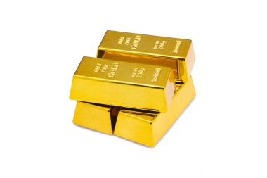 beyaz zemin üzerine altın barlar