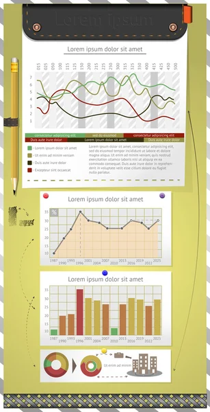 Infographics unsurları — Stok Vektör