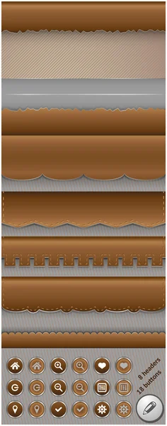 En-têtes et boutons Illustration De Stock