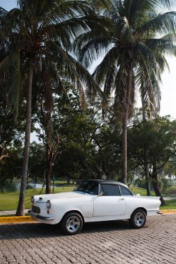 Küba 'da klasik antika araba.