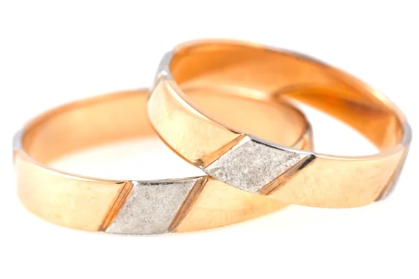 Two rings on isolated — Stock Photo, Image