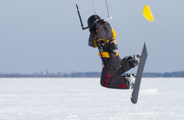 snowboard yaparken kiting