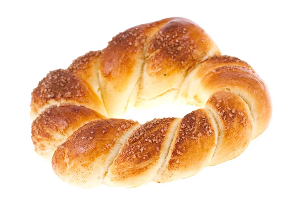 Bagel met suiker geïsoleerd — Stockfoto