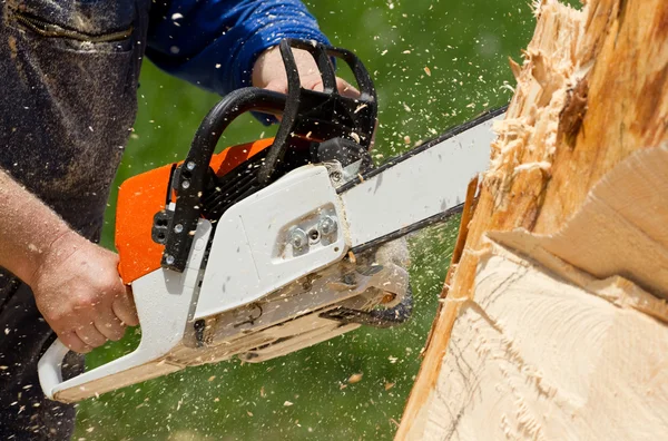 Chainsaw blade — Stockfoto