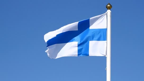 Bandera de Finlandia — Vídeos de Stock