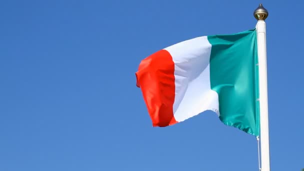 Italiaanse vlag — Stockvideo