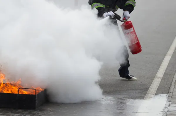 Firefighter eğitim — Stok fotoğraf