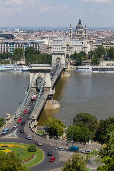 Αλυσίδα γέφυρα στη Βουδαπέστη — Φωτογραφία Αρχείου