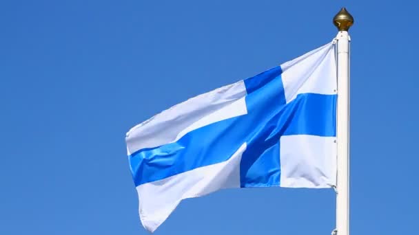 Флаг Финляндии — стоковое видео
