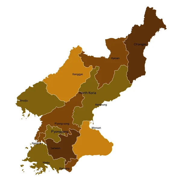 Kore Demokratik Halk Cumhuriyeti — Stok Vektör