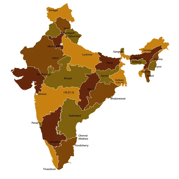 India map — Stock Vector