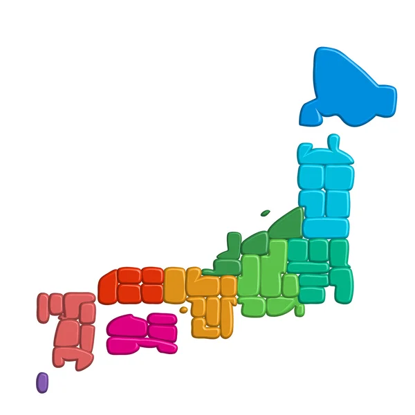 Japan karta — Stock vektor