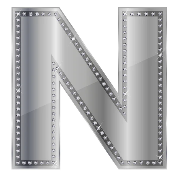 N alphabet — Stock Vector