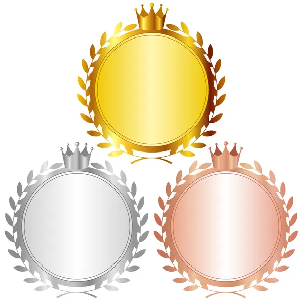 Crown medal — Stock Vector