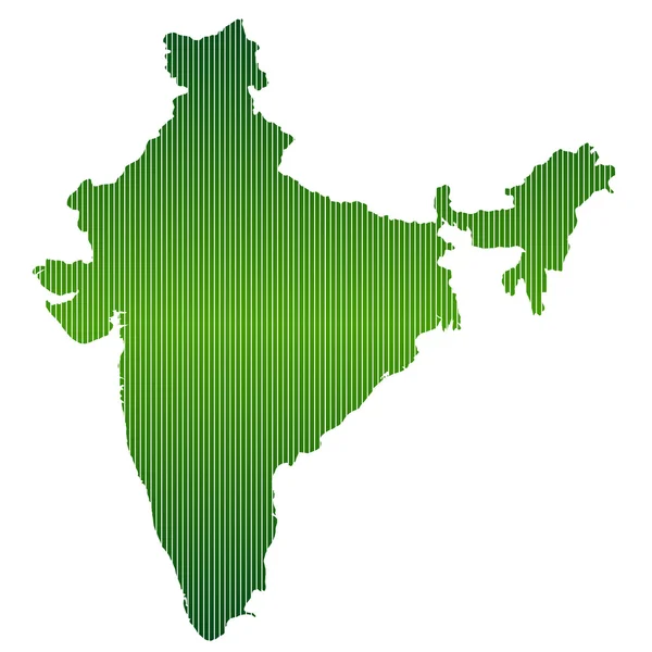 Landkaart van India — Stockvector