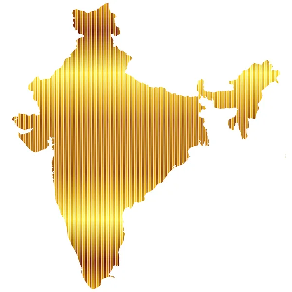 India Mappa — Vettoriale Stock