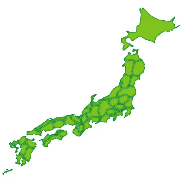 O mapa de Japão — Vetor de Stock