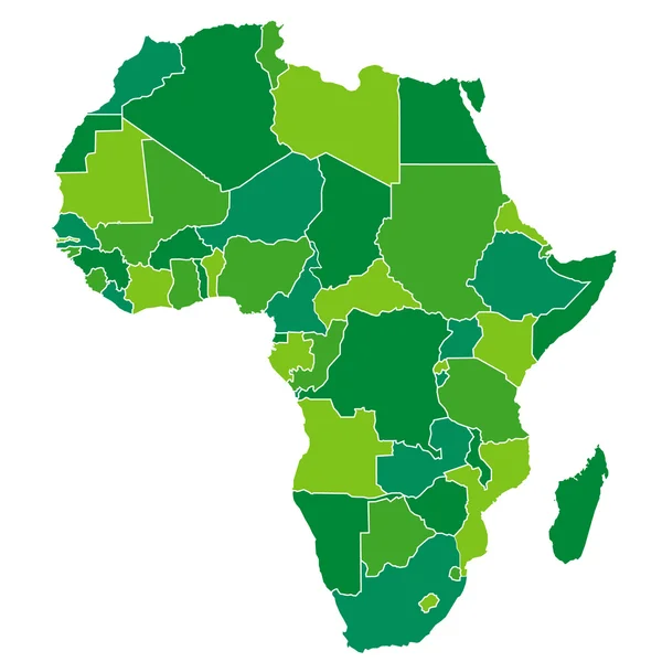 アフリカ地図 — ストックベクタ