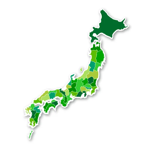 Mapa Japonska — Stockový vektor