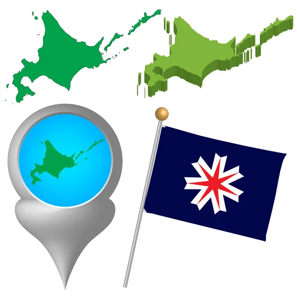 Peta Jepang - Stok Vektor