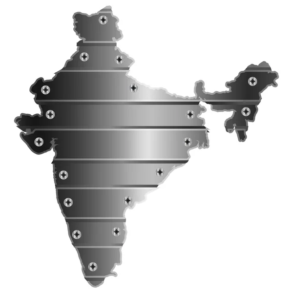 Indien Karte — Stockvektor