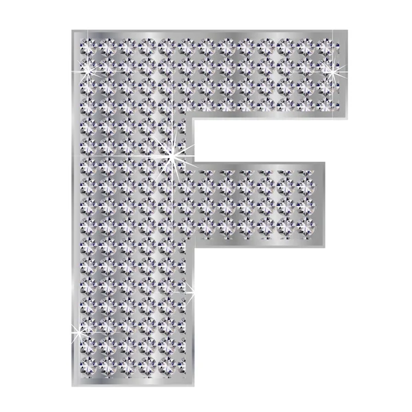 F alfabeto — Vector de stock