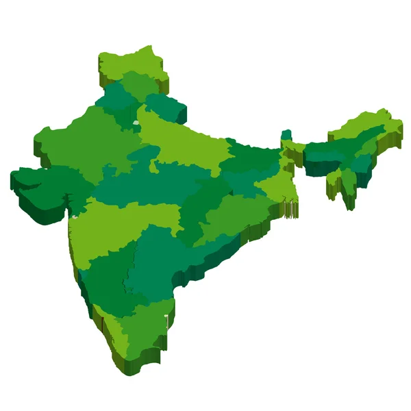Índia Mapa — Vetor de Stock