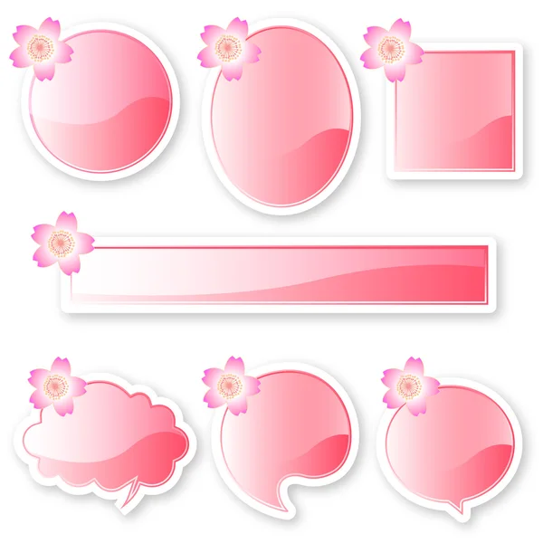 Sakura balon çerçeve — Stok Vektör