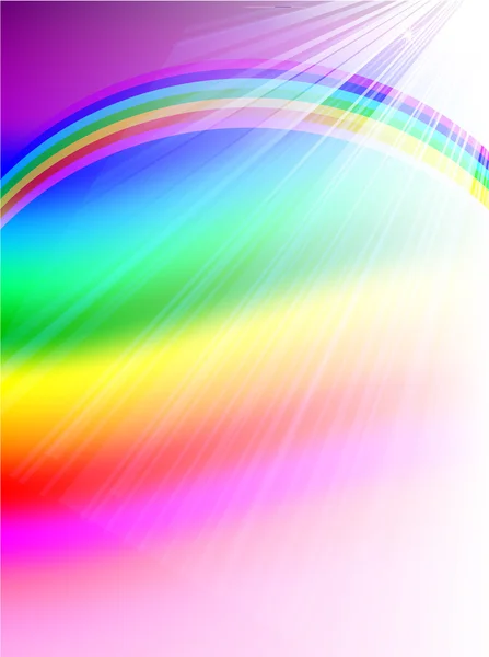 Paisaje arco iris fondo luz — Vector de stock