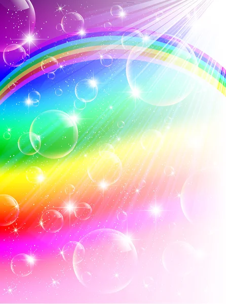 Rainbow Bubbles Background — Stock Vector