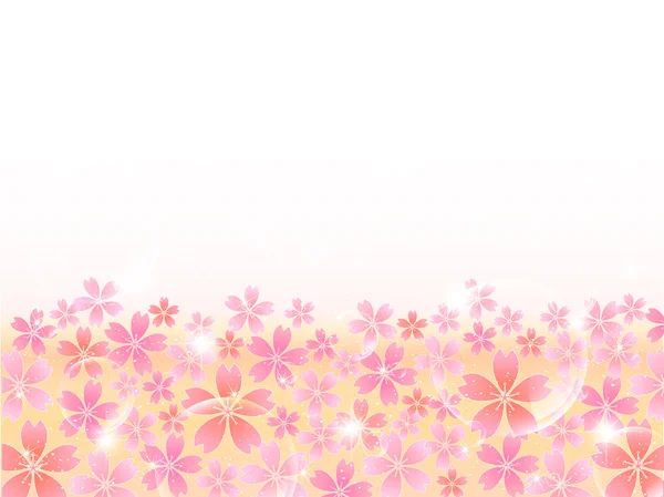 Primavera cereza rosa fondo — Vector de stock