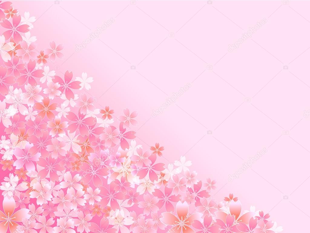 Spring pink cherry blossoms background Stock Vector Image by ©JBOY24  #20428981