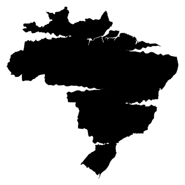 3D mapa divočina Brazílie — Stockový vektor