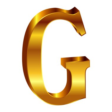 g alfabe altın amblem
